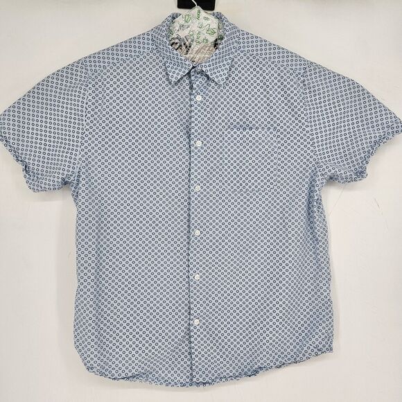 Tricots St‎ Raphael Shirt Mens Large Button Up Casual Preppy Short Sleeve L - Picture 1 of 10